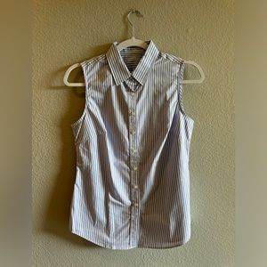 Banana Republic Collared Shirt Women’s Size Small Sleeveless Buttondown Striped